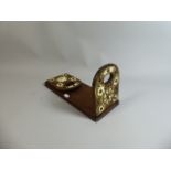 A Victorian Brass and Ivory Mounted Mahogany Brass Book Slide,