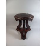 A Nice Quality Late 19th Century Carved Mahogany Tripod Jardiniere Stand,