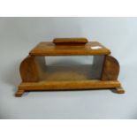 An Art Deco Oak and Walnut Cigar Box,