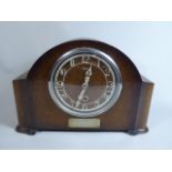 An Oak Presentation Westminster Chime Mantle Clock by Enfield, South Staffordshire Water Works,