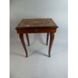 An Inlaid Italian Jewellery Table on Extended Cabriole Legs with Musical Movement,