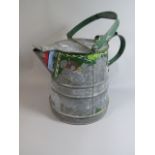 A Painted Galvanized Barge Ware Watering Can,