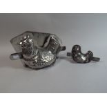 Two French Cockerel Cooking Moulds,