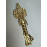 An Anglo Indian Colonial Brass Nut Cracker or Door Knocker in the Form of an Elephant, 17.