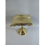 A Mid 19th Century Pierced Brass Kettle Stand,