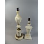 Two Vase Shaped Table Lamps in Onyx