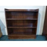 An Edwardian Three Shelf Open Bookcase,