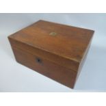 A Late 19th Century Mahogany Writing Slope in Need of Restoration,