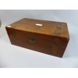 A Late 19th Century Writing Slope Box, Missing Interior with Banded Inlay,