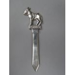 A Silver Souvenir Bookmark for Clovelly. The Top with Donkey in Saddle. 7.