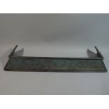 A Late 19th Century Verdigris Copper Fire Place Fender with Embossed Arts and Crafts Decoration in