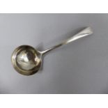 An Early Georgian Silver Ladle. Armorial Crest to Handle. 17.
