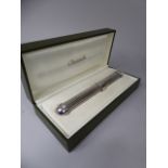 A Nice Quality Cased Fluted Silver Plated Cigar Case by Christofle