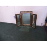 A Vintage Gilt Framed Triple Dressing Table Mirror,