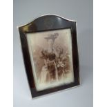 A Silver and Tortoiseshell Photo Frame. Birmingham 1927. 22x15.