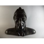 A Large 19th Century Plaster Filled Bronze Bust of Dante Alighieri