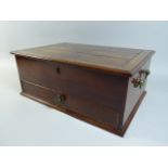 An Interesting 19th Century Mahogany Clerks Work Box with Hinged Lid to Fitted Interior and Long