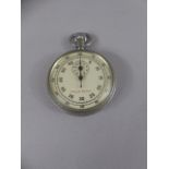 A Rolls Royce Stop Watch, The Chrome Case Back Plate Stamped Rolls Royce as is Dial,