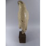 A 19th Century Glazed Stoneware Architectural Element Modelled as a Hawk,