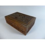 A Chinese Carved Boxwood Work Box.