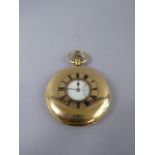 An 18ct Gold Half Hunter Pocket Watch by JW Benson, London. Overwound.