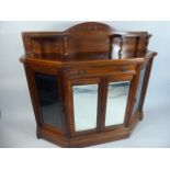 An Edwardian Rosewood Chiffonier with Raised Gallery and Display Shelves.