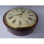 A 19th Century Mahogany Framed Circular Wall Clock with Chain Fusee Movement.