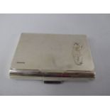 A Silver Cigarette Case Decorated in Relief with Golfer, B'ham Hallmark. 8.