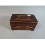 A Parquetry Inlaid Two Division Box,