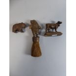 Three Pieces of Carved Black Forest to Include Standing Bear,