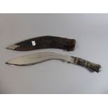 A Vintage Kukri Knife in Original Scabbard