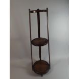 An Edwardian Three Tier Circular Smokers Stand in Oak,