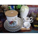 A Collection of Royal Worcester Evesham and Other China to include Portmeirion Cheese Cutter