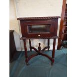 A Modern Mahogany Bijouterie Table with Square Top,