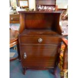 A Mahogany Hall Telephone Cabinet with Single Drawer,