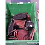 A Box Containing Vintage Cameras,