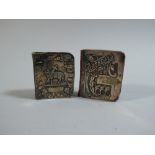 Two Silver Mounted Miniature Books,