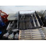 A Large Collection of Stainless Steel Cutlery