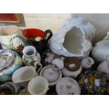 A Tray of Ceramics to Include Decorated Plates, Vases, Ginger Jar,