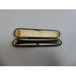 A 1920's Gold Mounted Cheroot Holder in Case