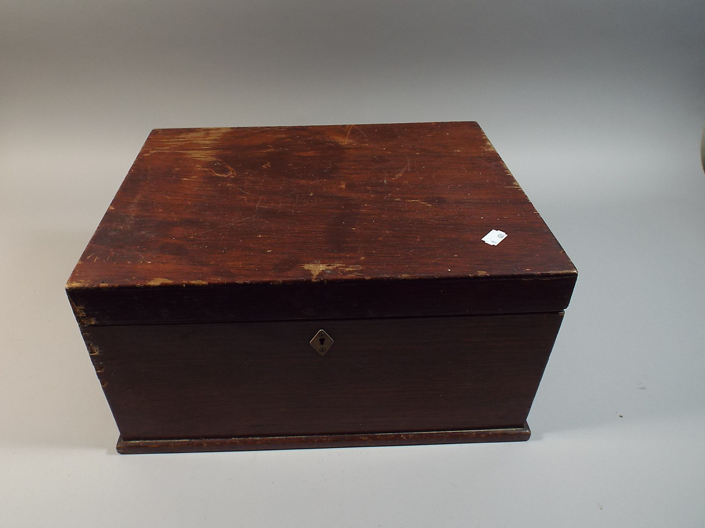 A Late 19th Century Work Box with Fitted Removable Tray, - Image 2 of 2