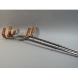 A Pair of Early 20th Century Metal Crutches,