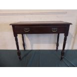 A Late 19th Century Rectangular Topped Side Table with Single Long Drawer, 89cm Long,