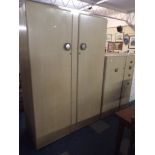 A Two Piece Bedroom Suite Comprising Double Wardrobe and Fitted Tall Boy