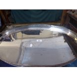 An Oval Silver Plated Gallery Tray, Only One Foot,