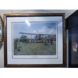 A Limited Edition Framed and Signed Terrence Cuneo Aircraft Print, Hounslow Heath 1919 no.