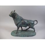 A Good Patinated Bronzed Study of a Standing Spanish Bull Signed for Antoine Louis Barye, 37.