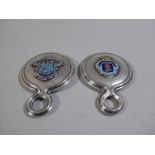 Two Enamelled Masonic Mirrors,