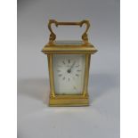 An English Brass Cased Carriage Clock with Fourteen Jewel Movement, Working Order,