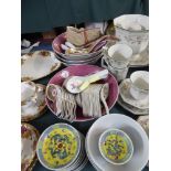 A Large Collection of Oriental Bowls and Decorated Spoons